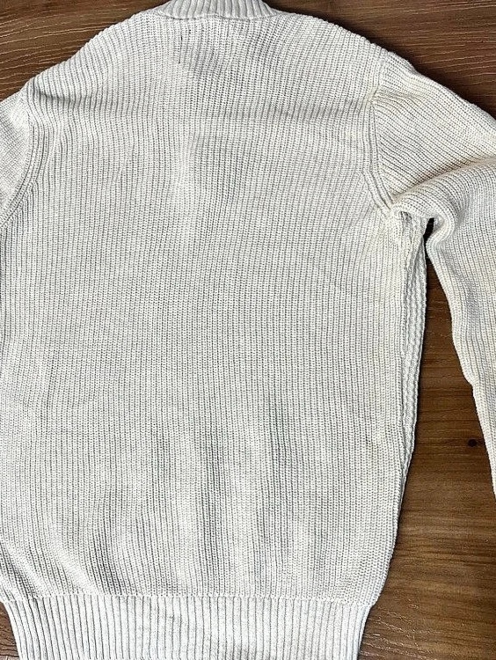 American Rag Ribbed Button Mock Neck Sweater White Medium - Picture 2 of 3